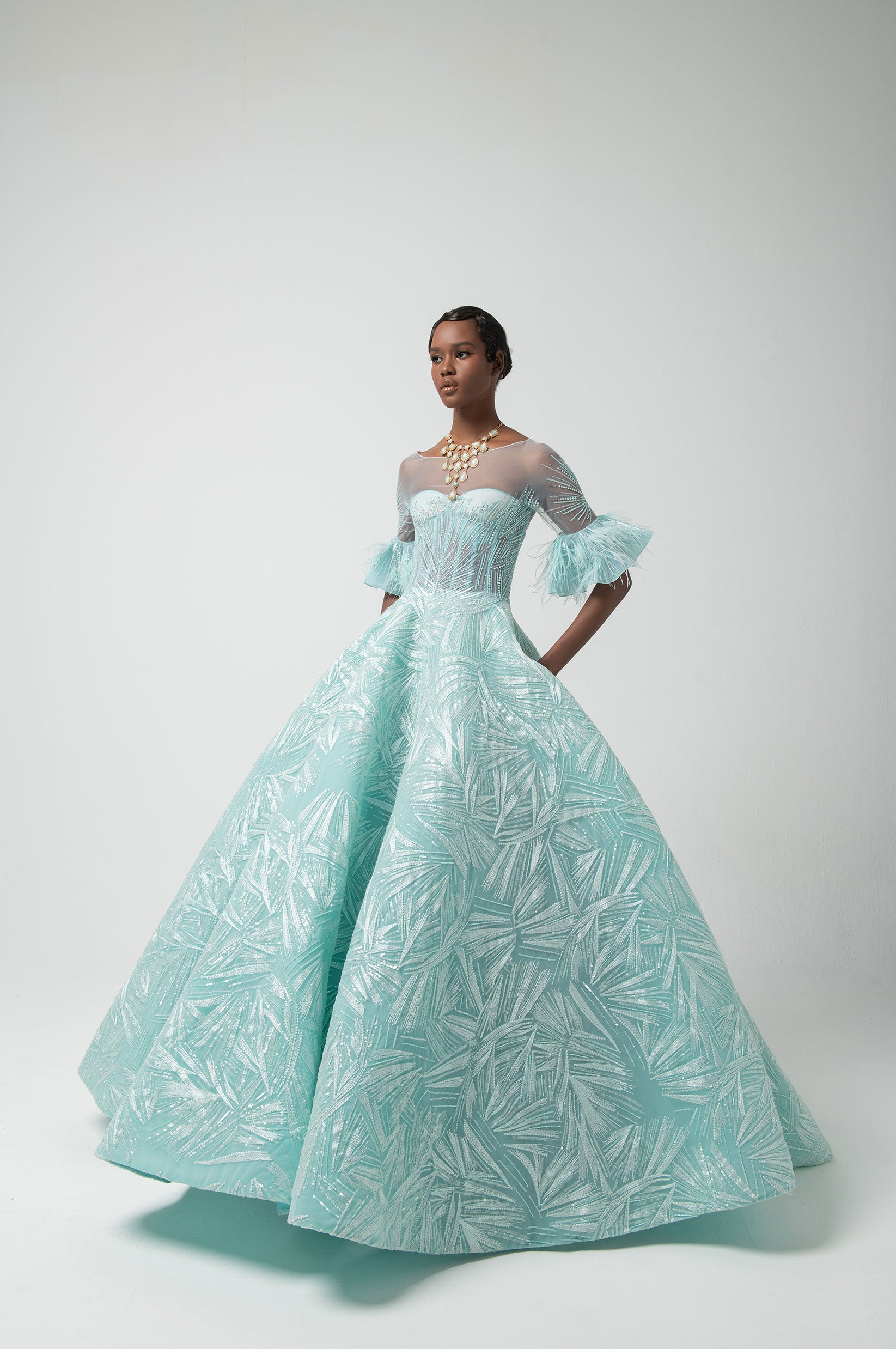 Angelo Estera Couture Tiffany Blue Ball ...